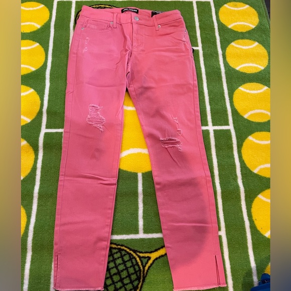 Pink Slim Fit Ripped Jeans - Picture 5 of 5